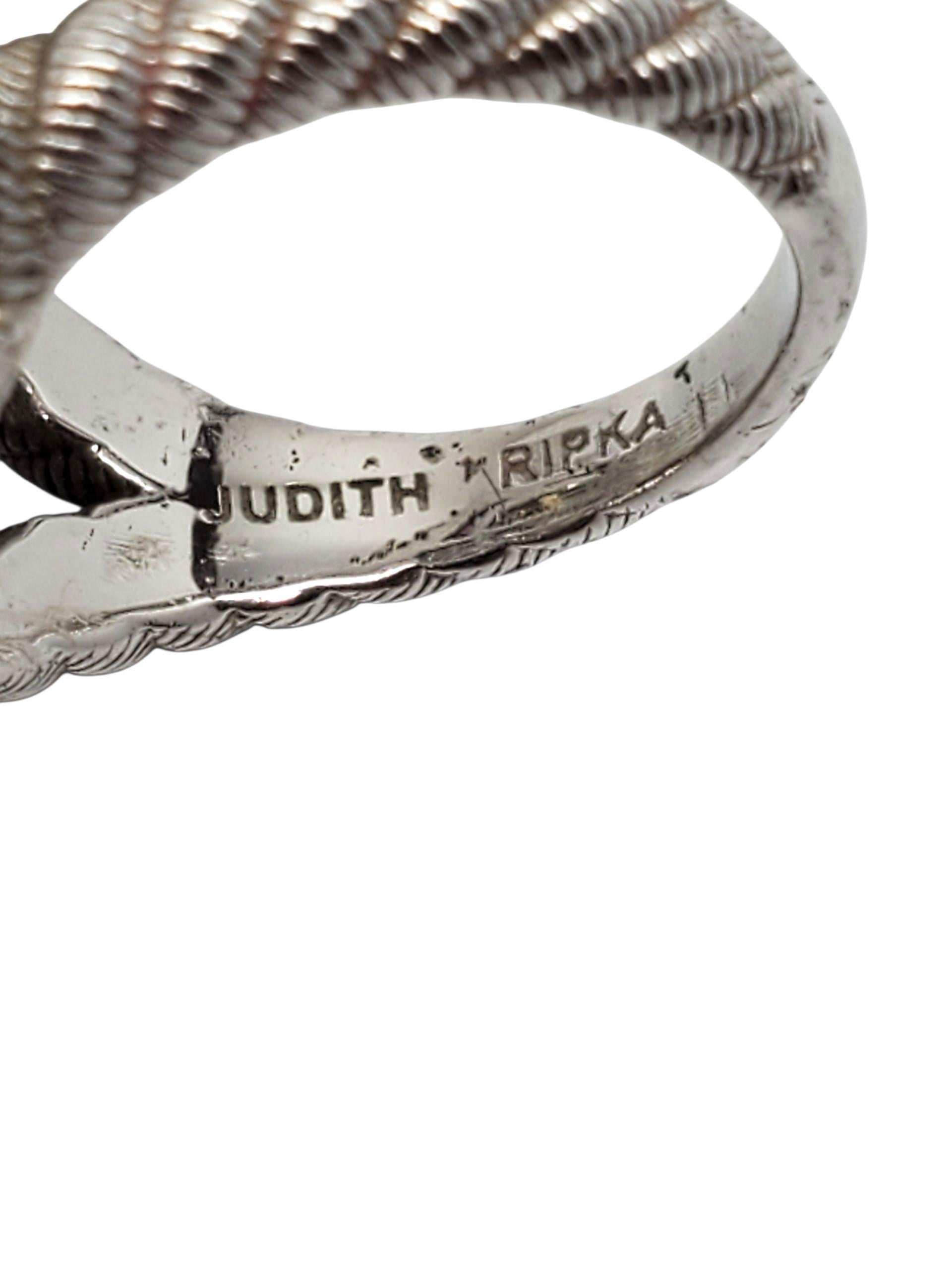 Judith Ripka Sterling Silver Multi Colored CZ Dome Ring Size 6 #23454 For Sale 4