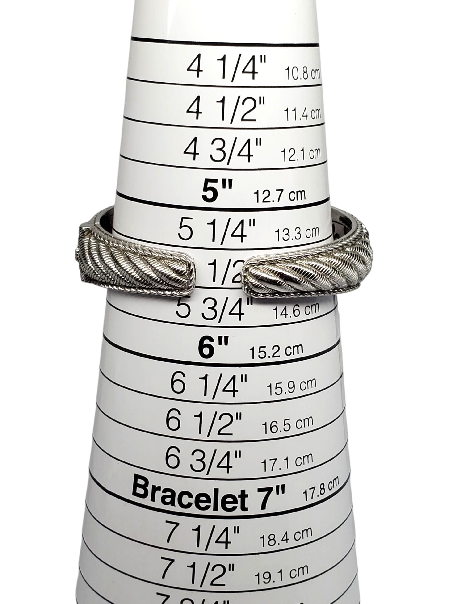 Judith Ripka Bracciale con cerniera in argento 925 con più pietre preziose #23386 in vendita 2