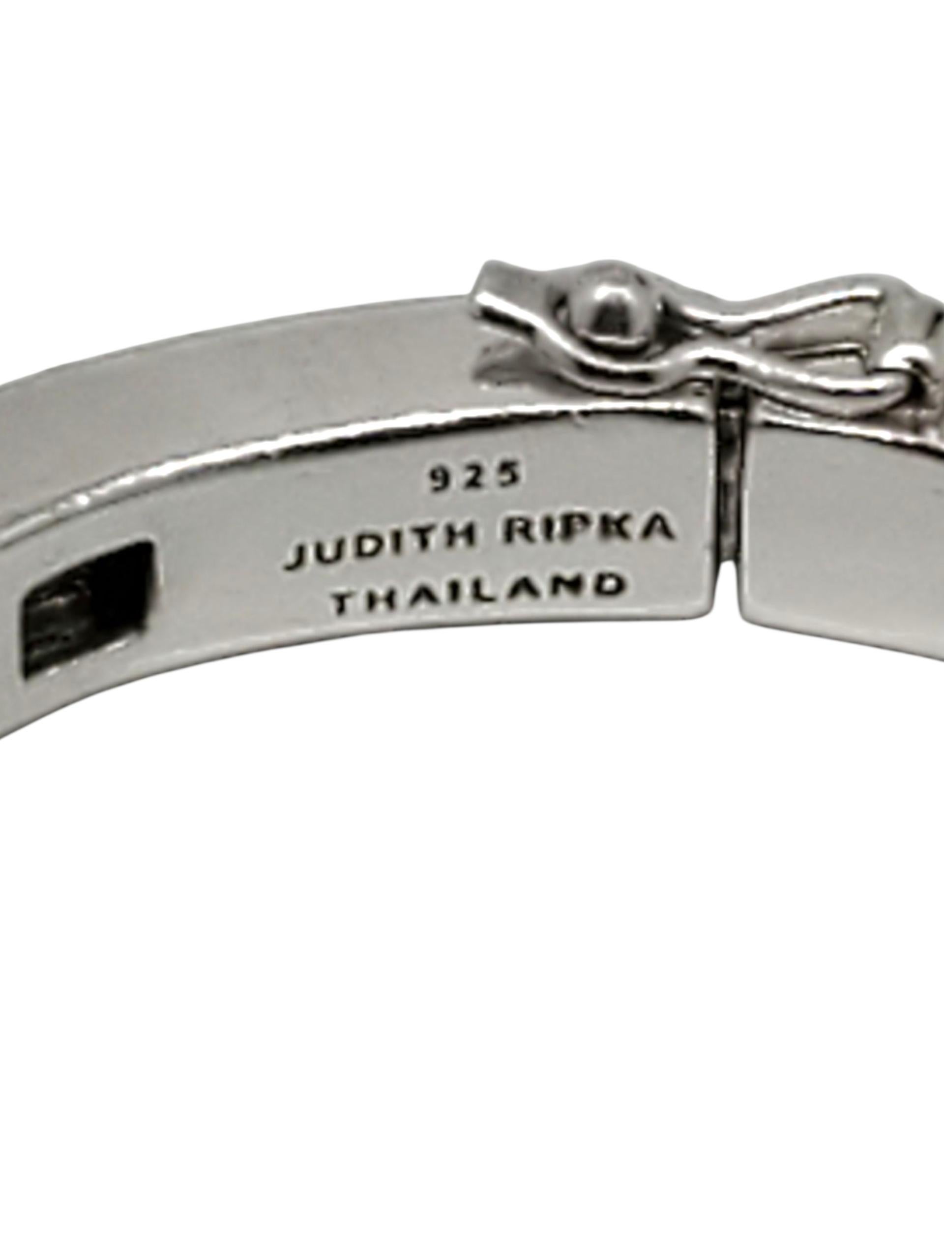 Judith Ripka Bracciale ovale con cerniera in argento 925 con più gemme #23388 in vendita 2