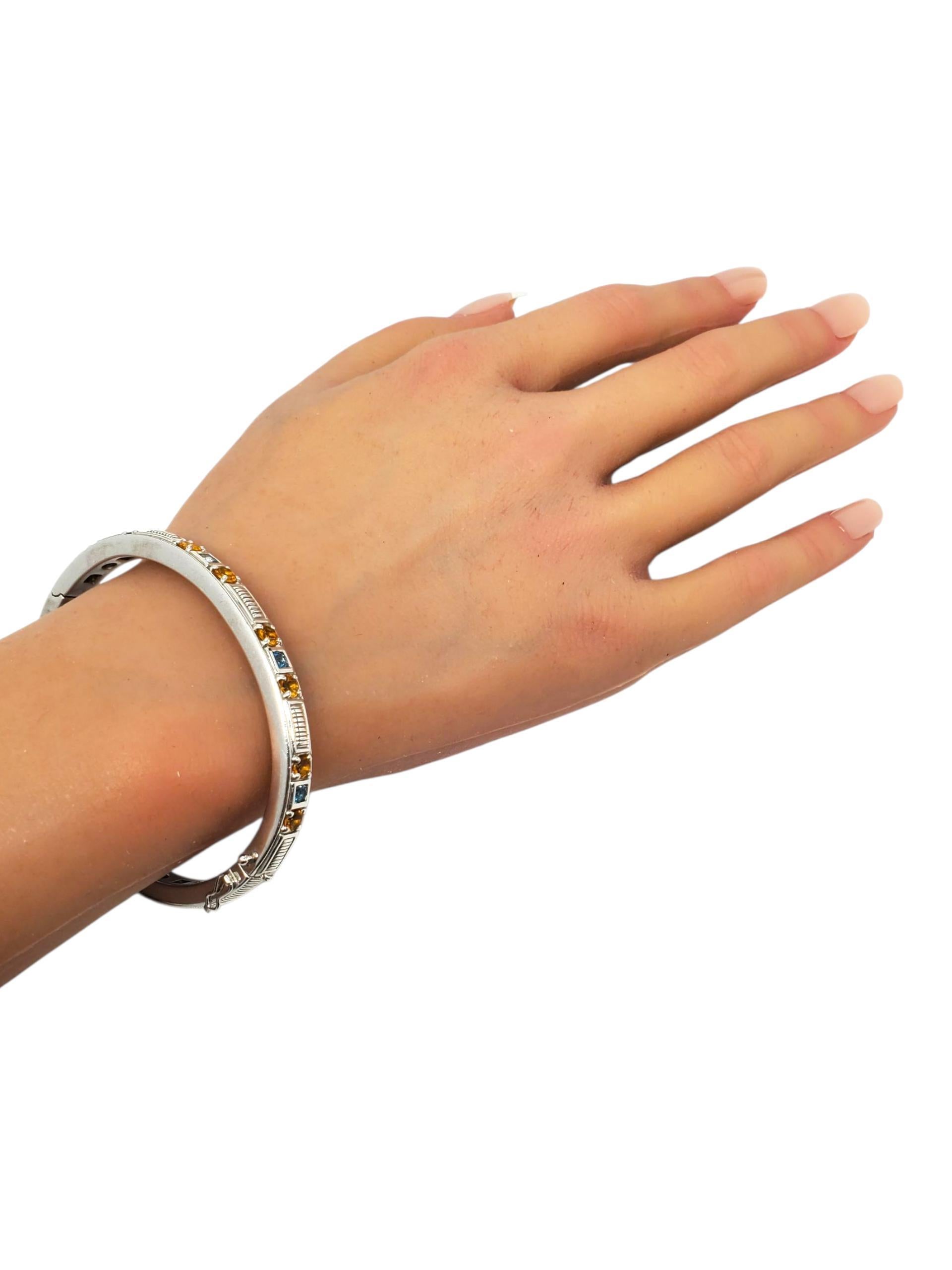 Judith Ripka Bracciale ovale con cerniera in argento 925 con più gemme #23388 in vendita 4