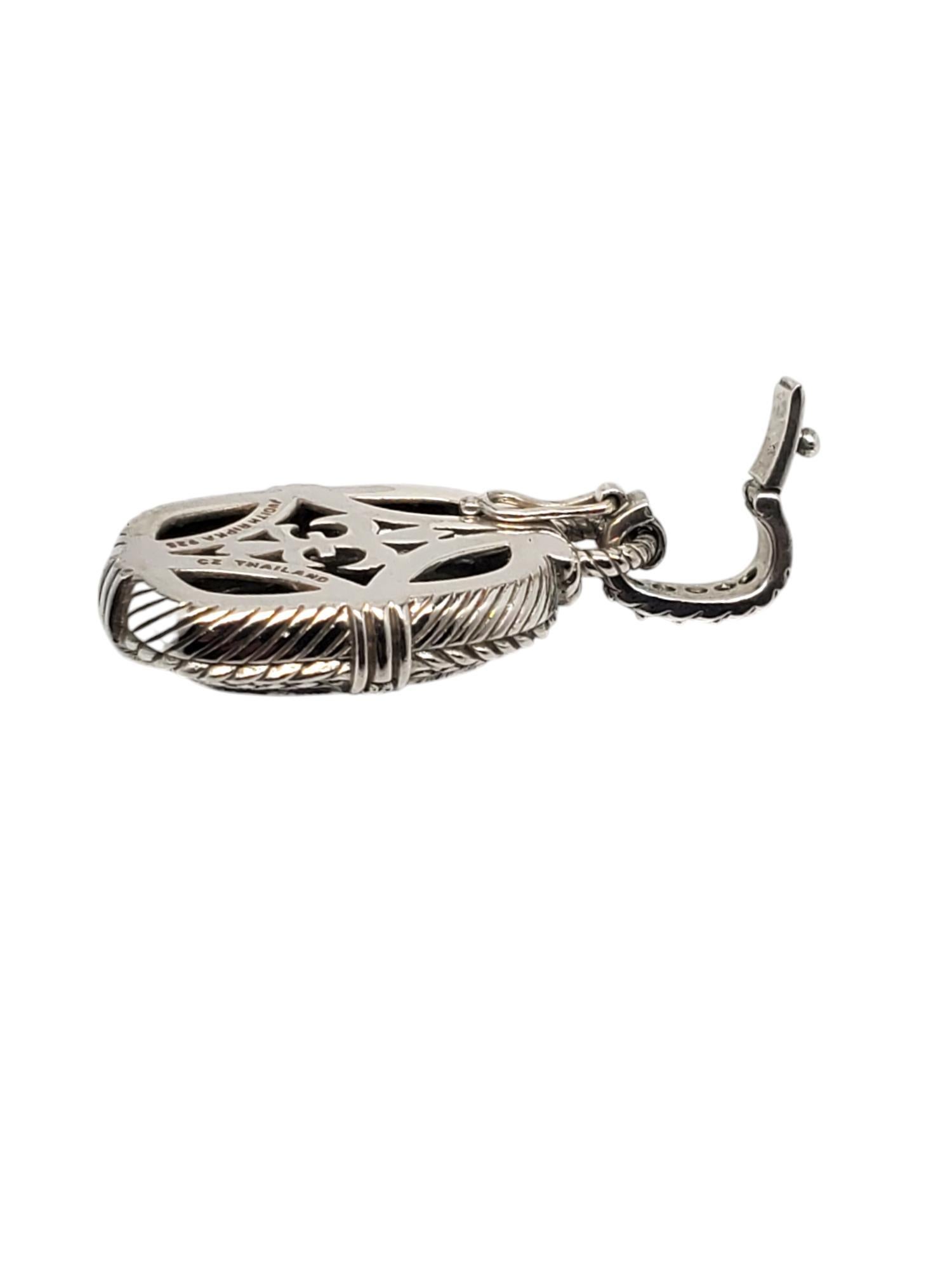 Donna Judith Ripka Ciondolo in argento sterling con onice e CZ #18709 in vendita