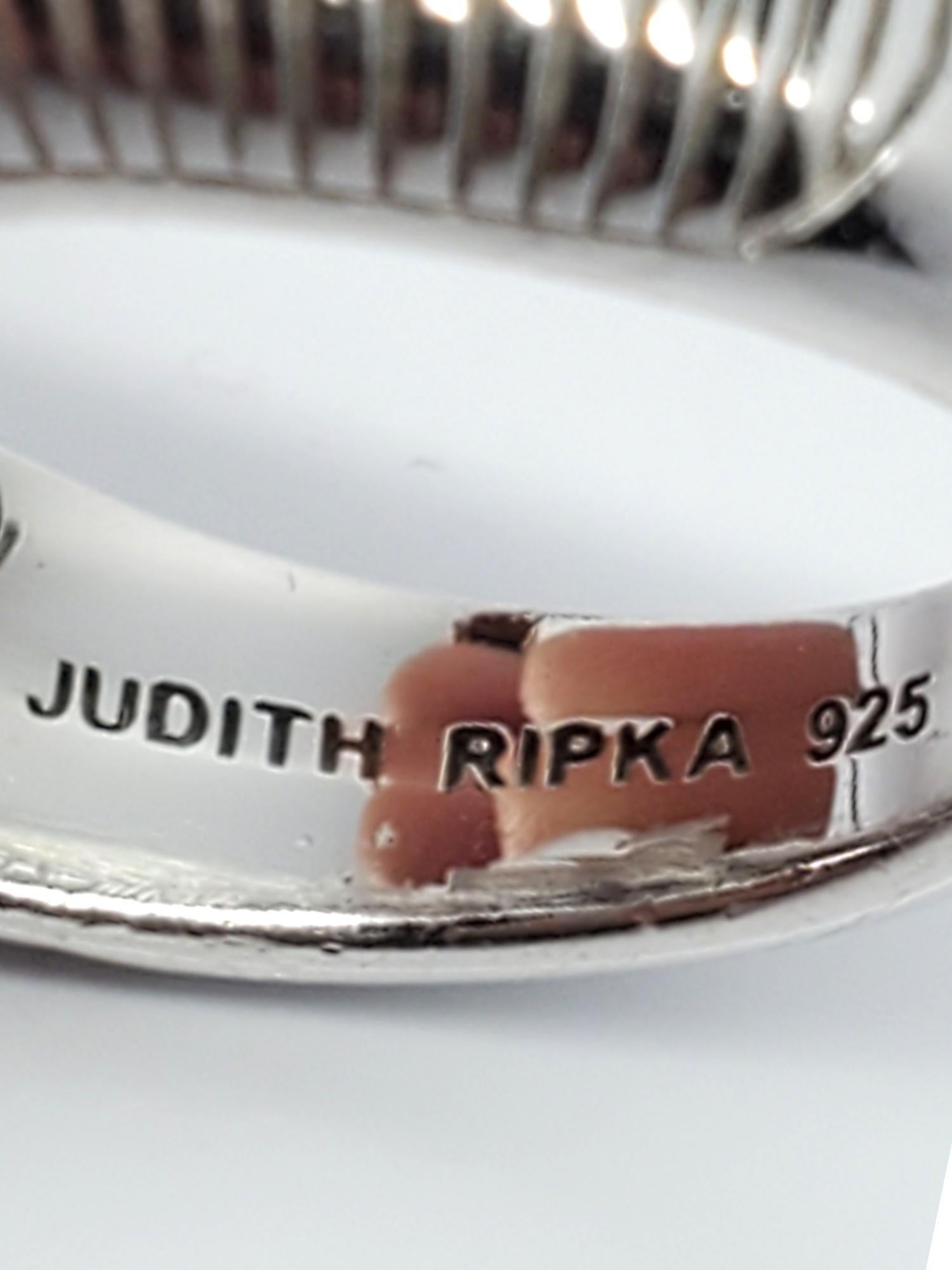 Women's Judith Ripka Sterling Silver Oval Smokey Quartz Ring Size 7.25 #18651 For Sale