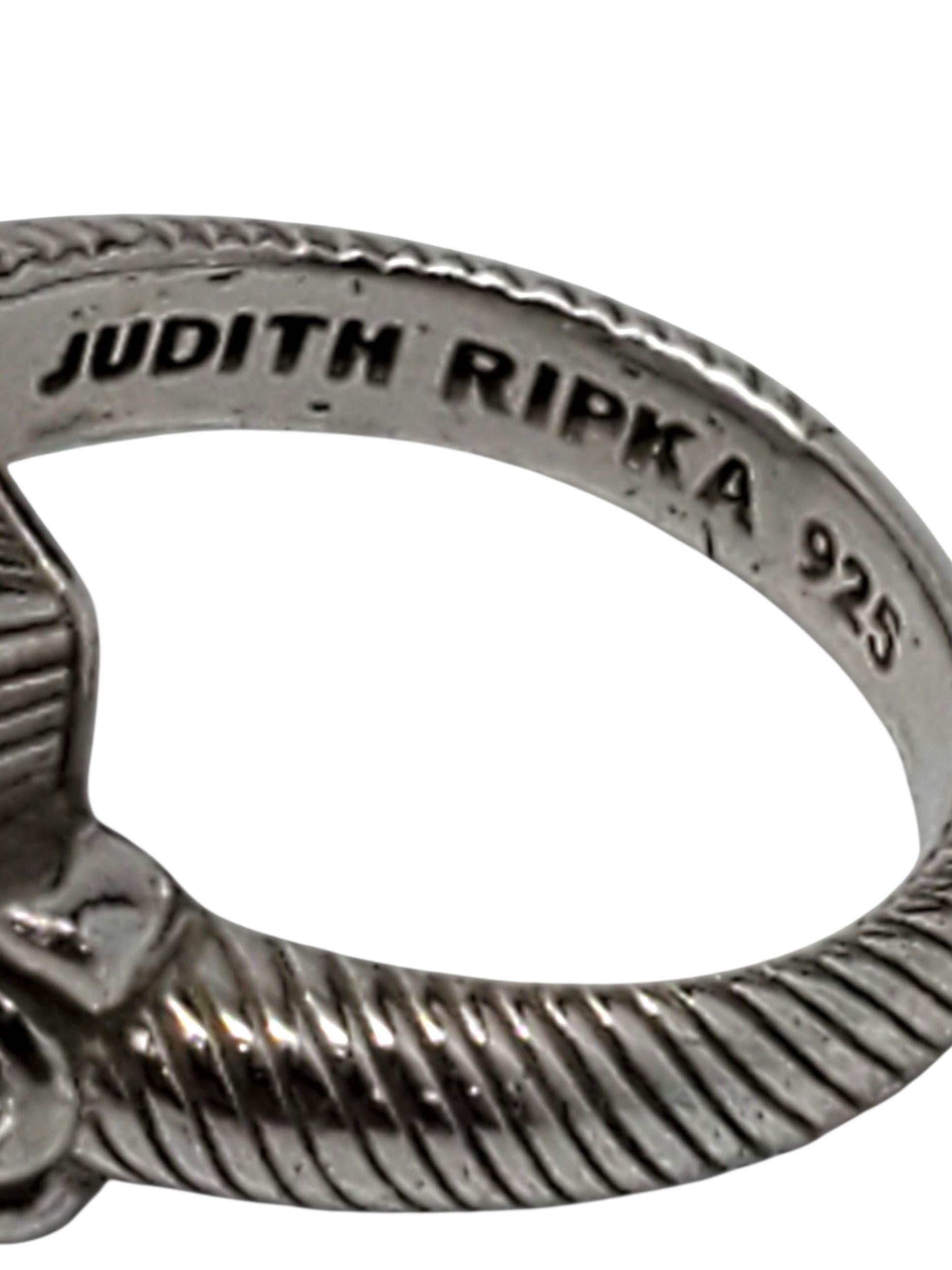 Donna Judith Ripka, in argento sterling, anello con ct rosa tagliato a cuscino, misura 6 #23440 in vendita