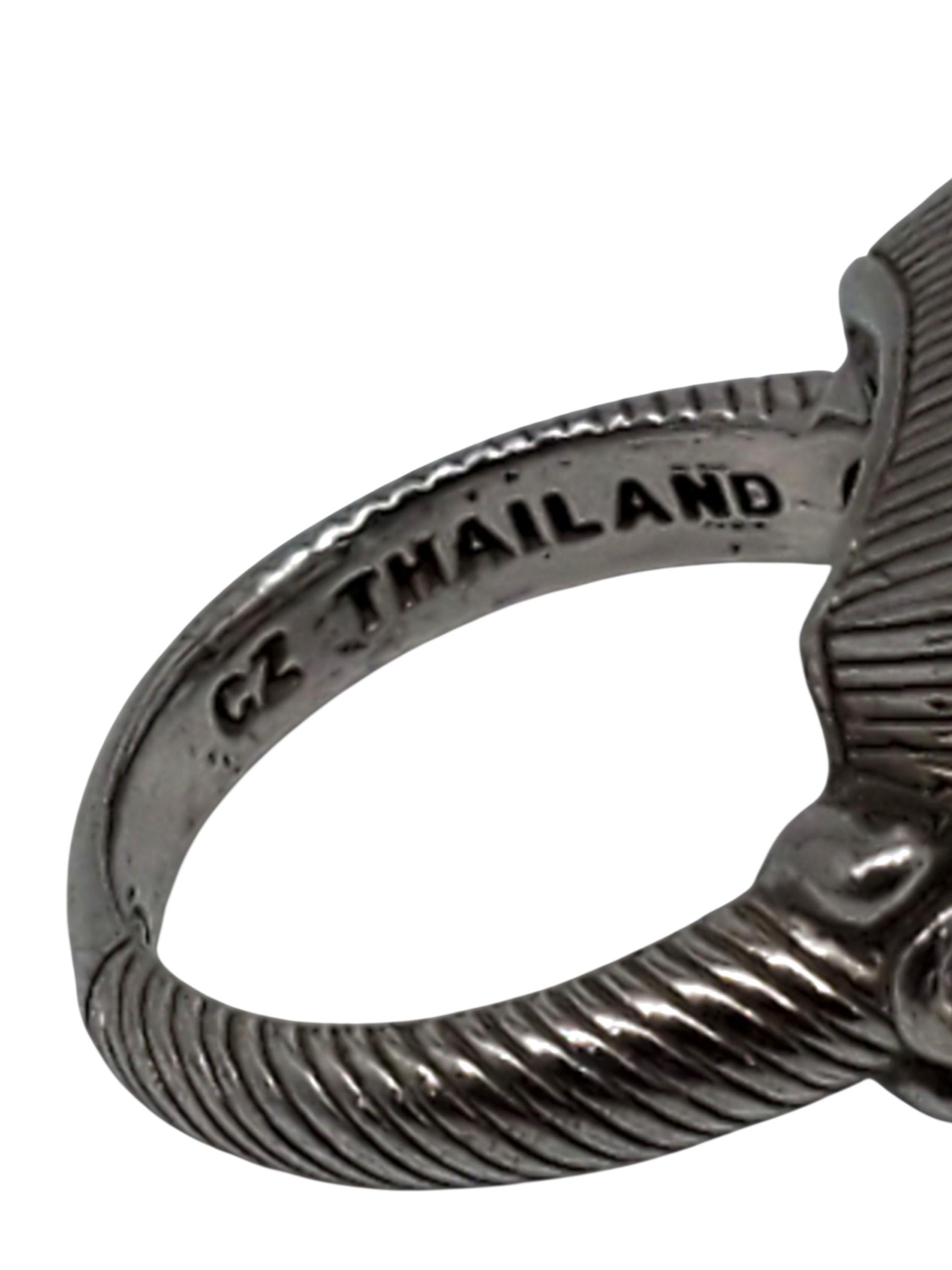 Judith Ripka, in argento sterling, anello con ct rosa tagliato a cuscino, misura 6 #23440 in vendita 2