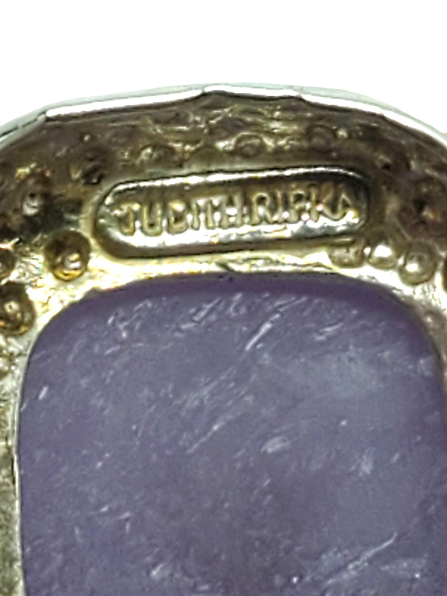De las mujeres Judith Ripka Pulsera de plata de ley con bisagra y cabujón morado #22430 en venta