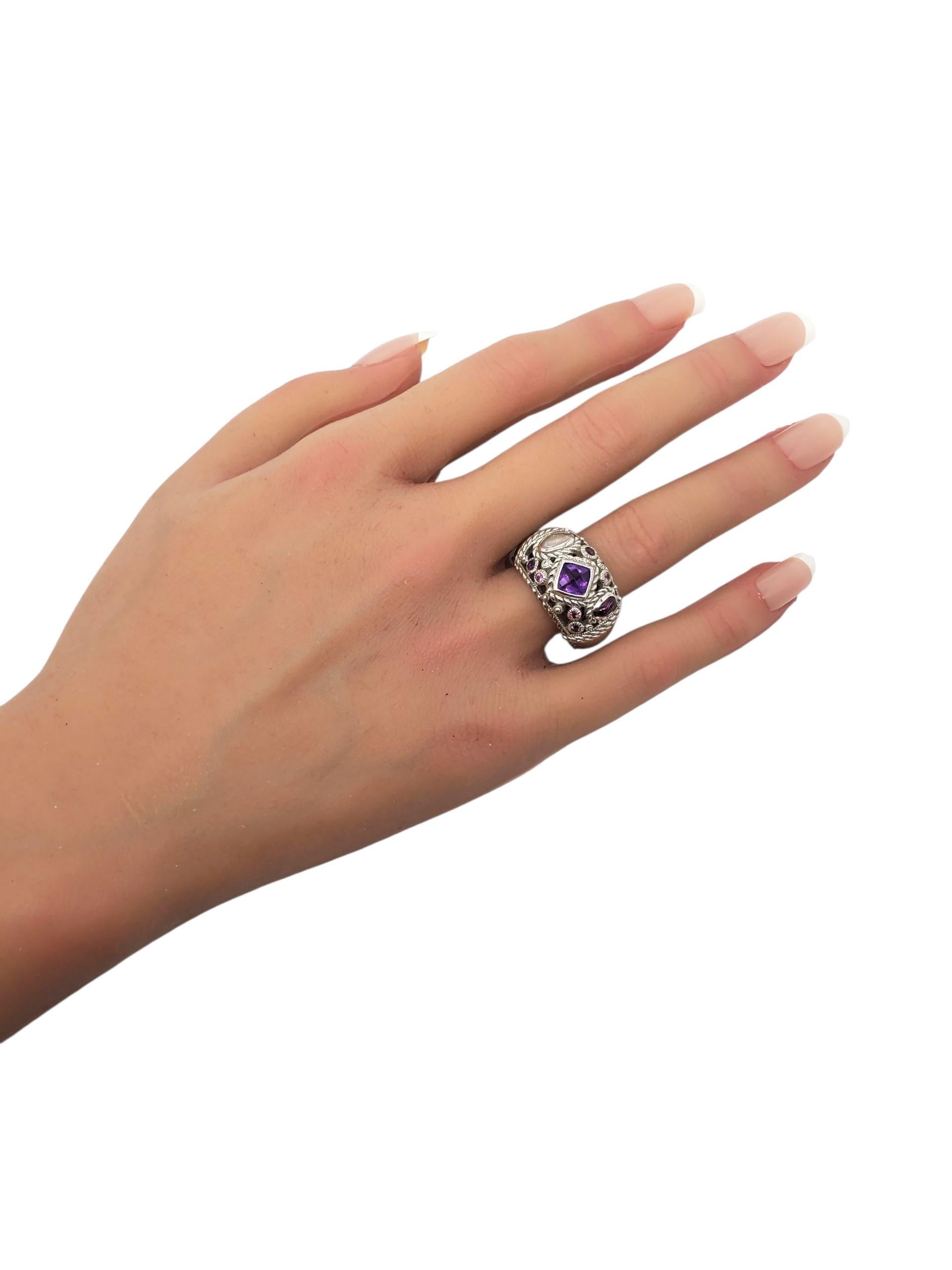 Judith Ripka Anello in argento Sterling con CZ viola misura 11 #22401 4