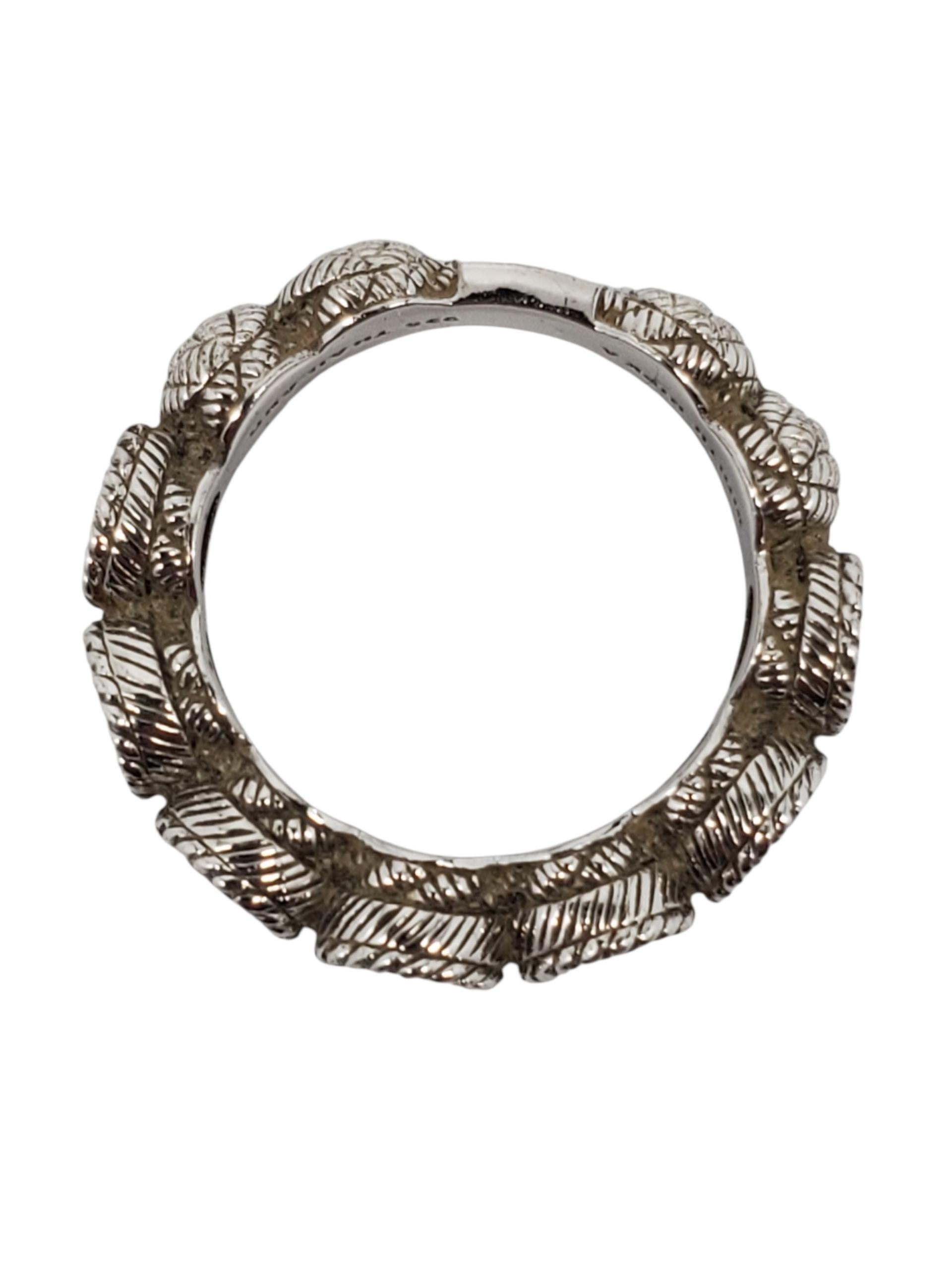 Judith Ripka Anello a fascia con sette pietre in CZ viola in argento Sterling misura 6 #23432 in vendita 1