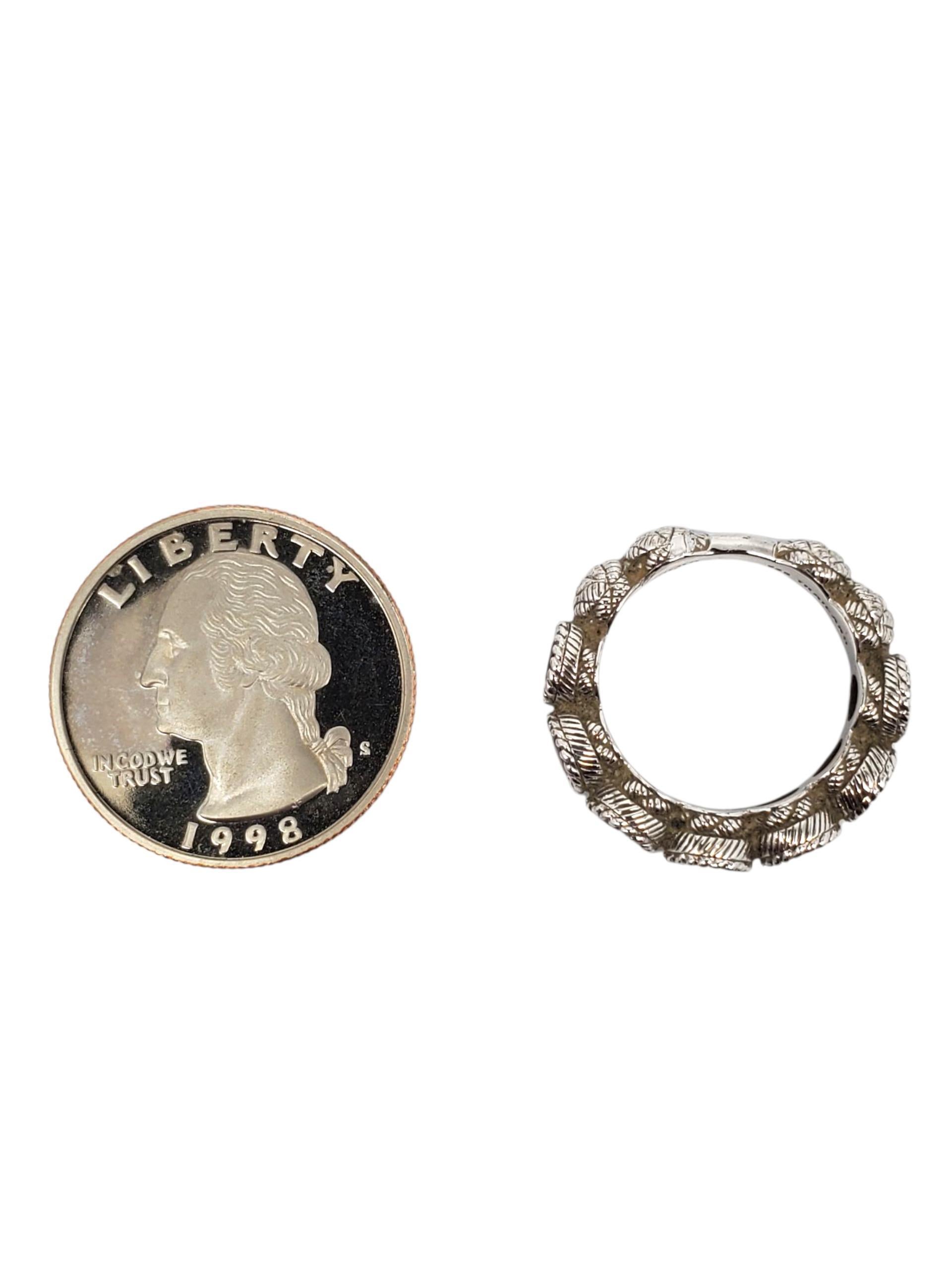 Judith Ripka Anello a fascia con sette pietre in CZ viola in argento Sterling misura 6 #23432 in vendita 2