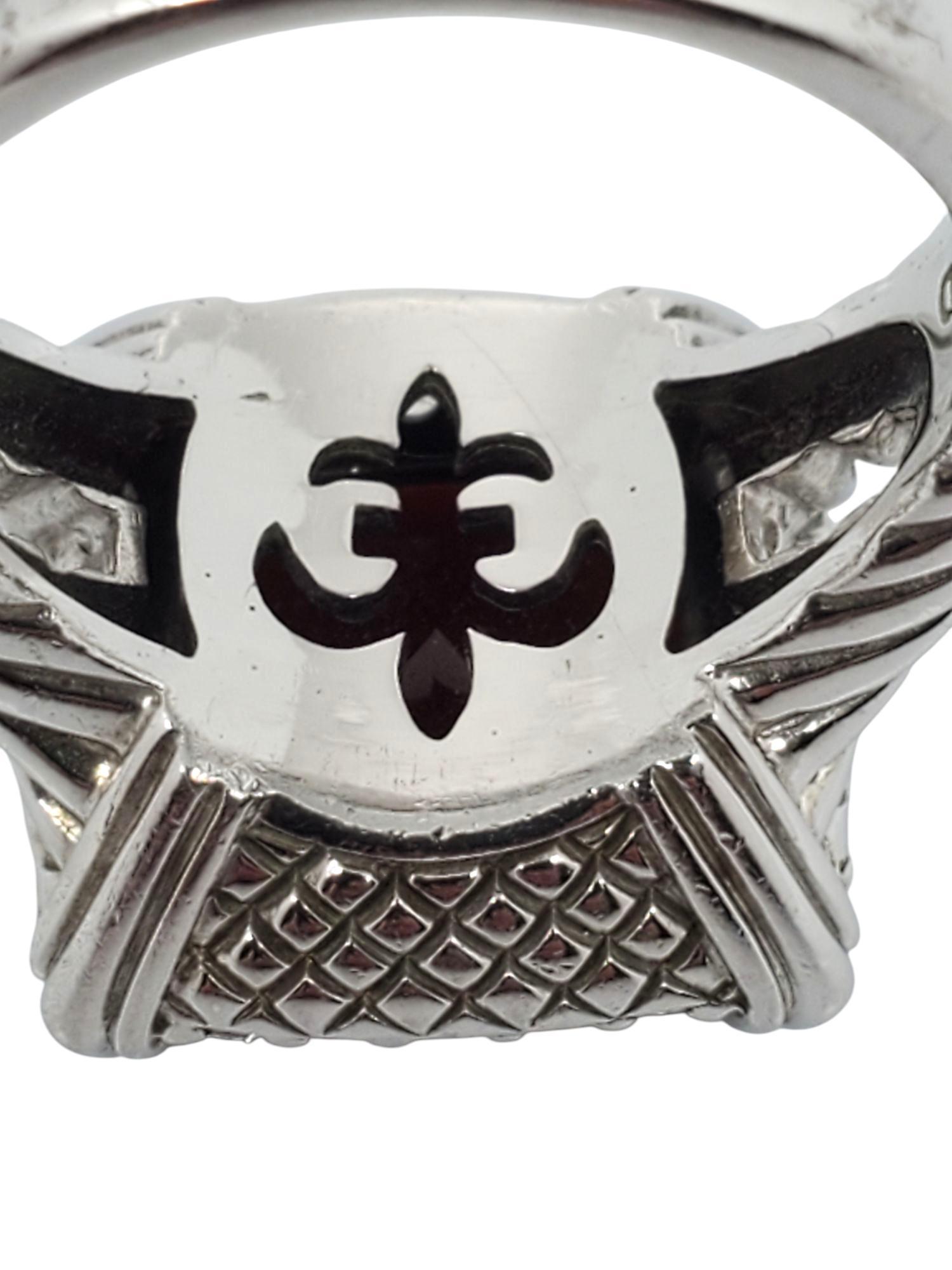 Women's Judith Ripka Sterling Silver Red Carnelian and CZ Ring Size 7 #21009 For Sale