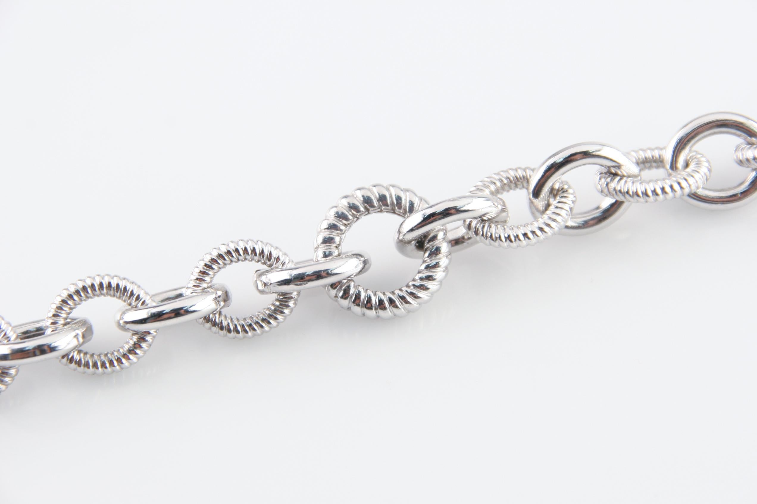 Moderno Judith Ripka Collana a catena Rolo in argento sterling, misura 18.5 in vendita