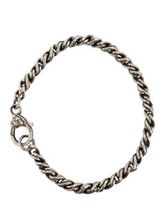 Bracelet Judith Ripka en argent sterling, motif « Rope Cable » avec zircons cubiques, fabriqué en Italie #24567