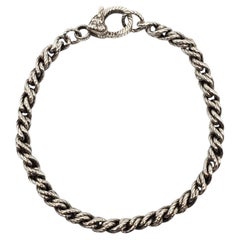 Bracelet Judith Ripka en argent sterling, motif « Rope Cable » avec zircons cubiques, fabriqué en Italie #24567