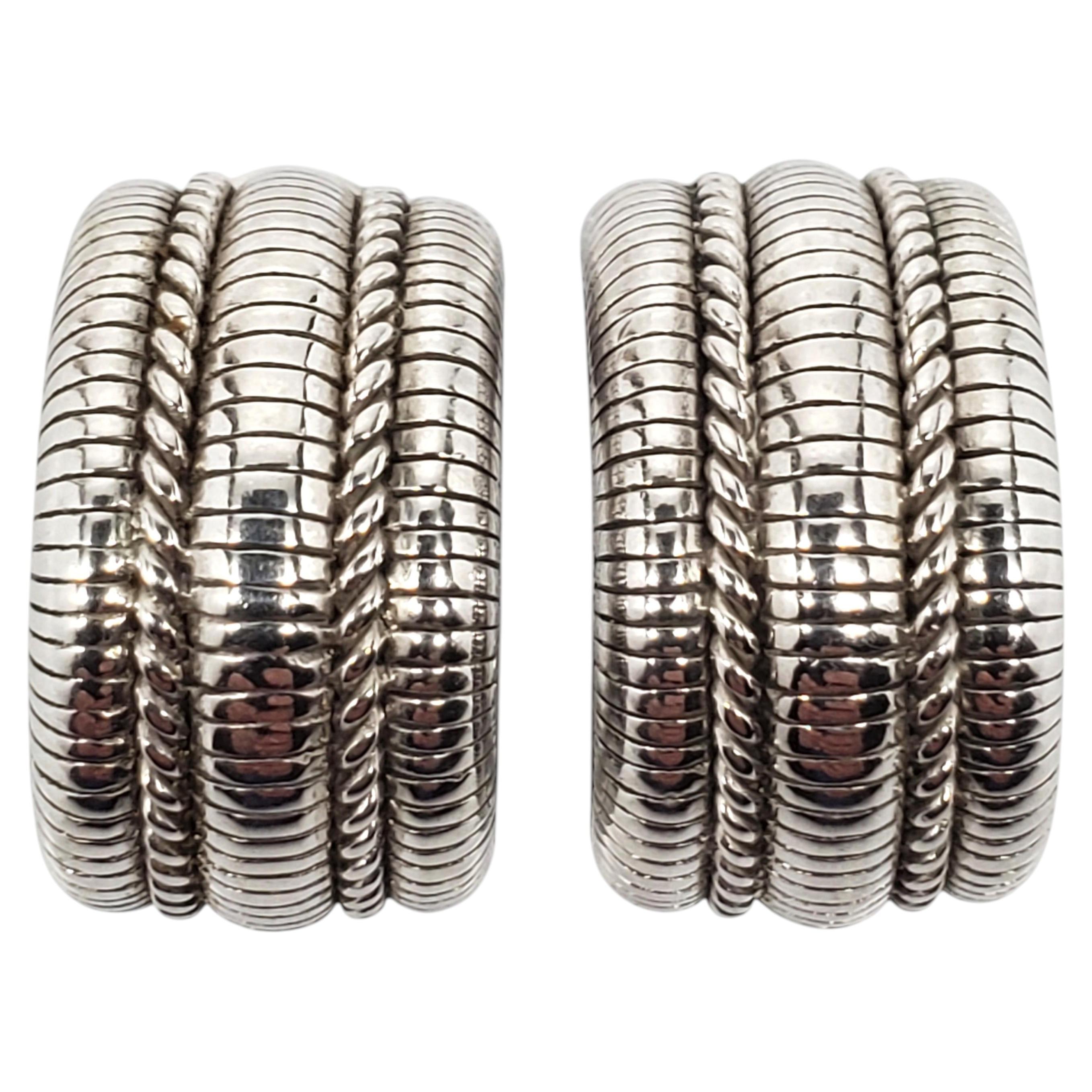Judith Ripka Sterling Silber Seil-Ohrringe #24107 im Angebot