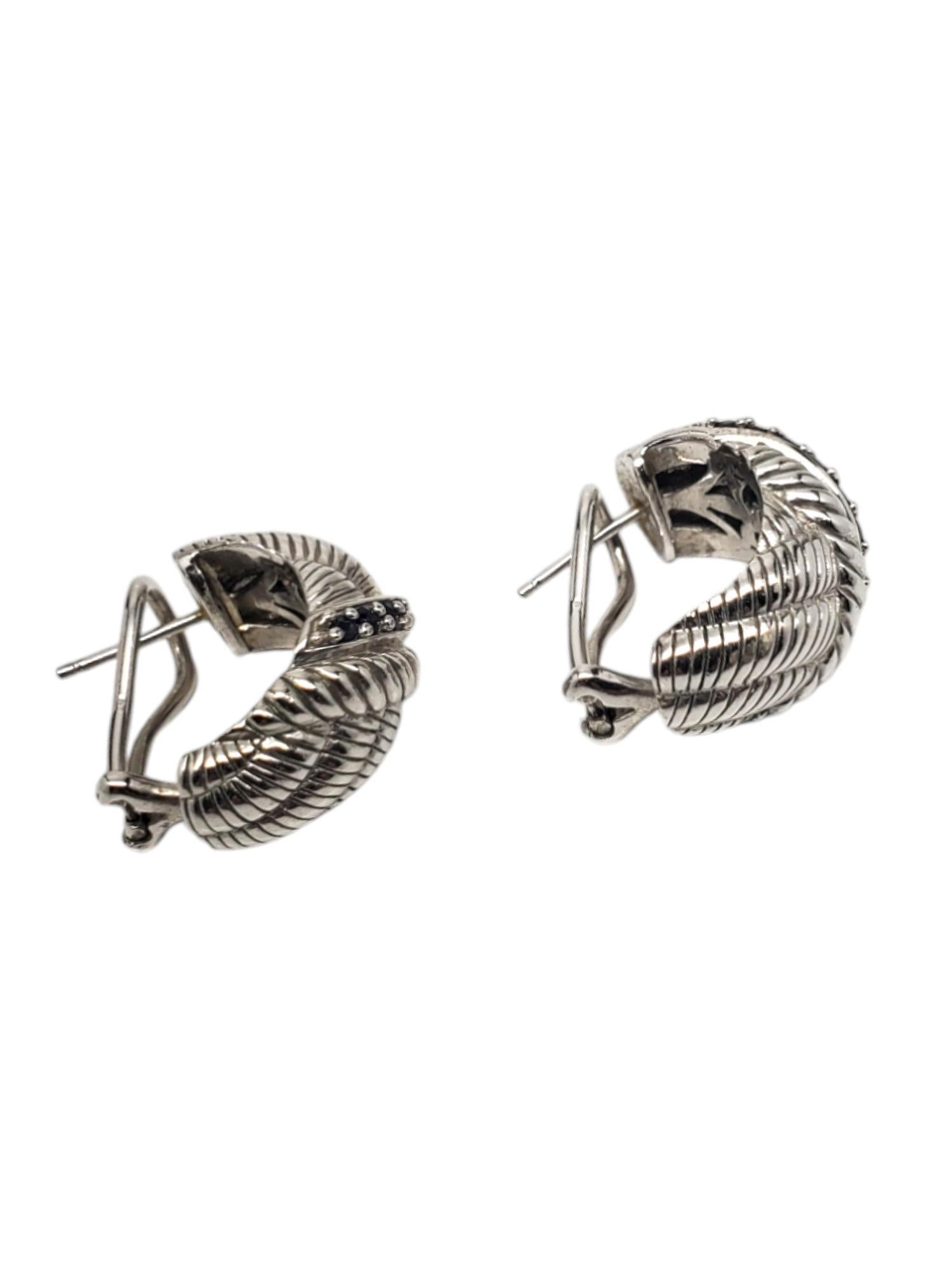 Donna Orecchini a corda con zaffiro in argento Judith Ripka #18726 in vendita