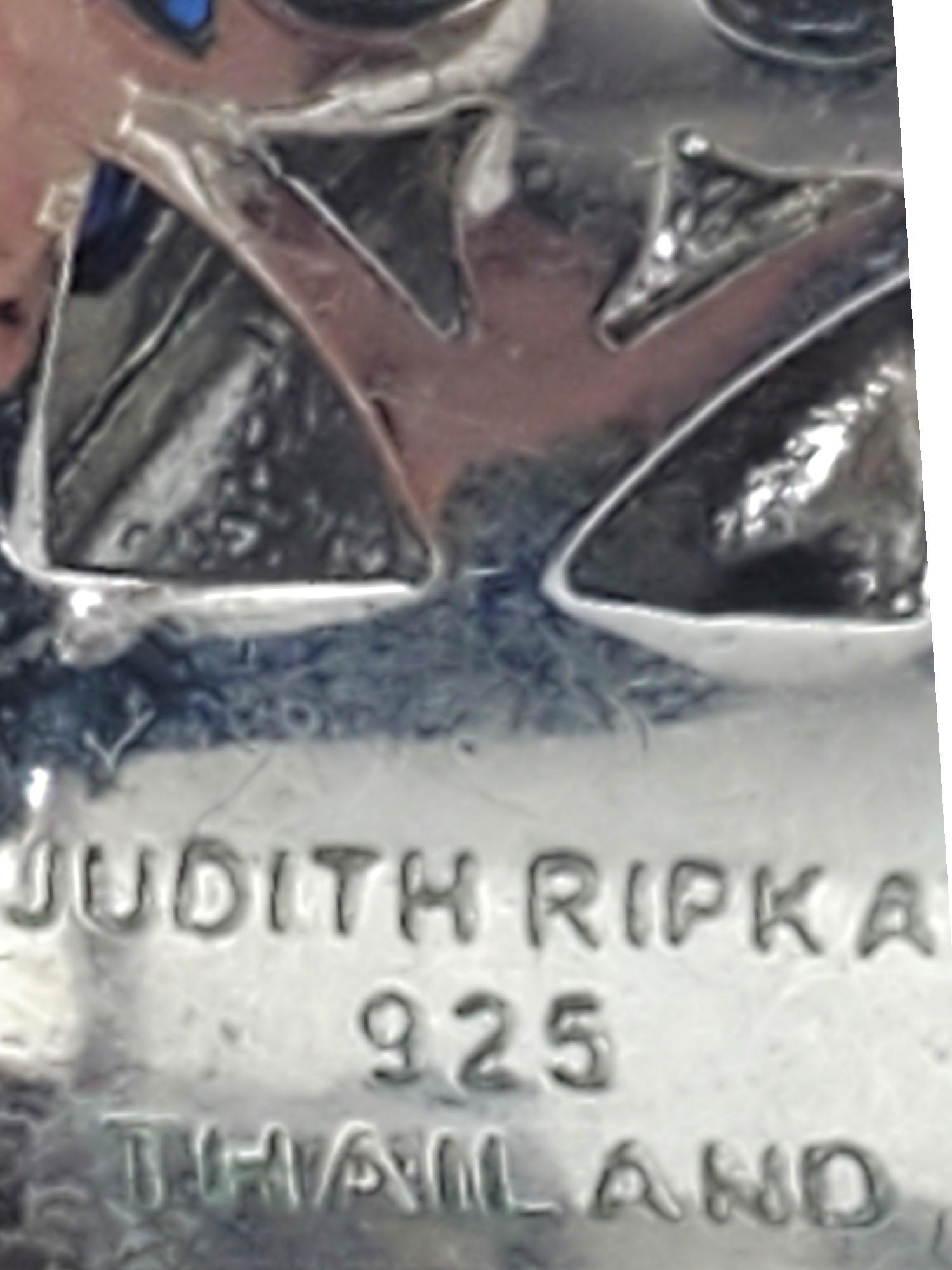 Orecchini a corda con zaffiro in argento Judith Ripka #18726 in vendita 2
