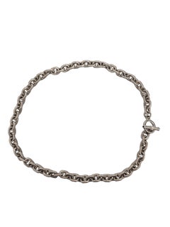 Judith Ripka Sterling Silver Textured Toggle Link Necklace #24086