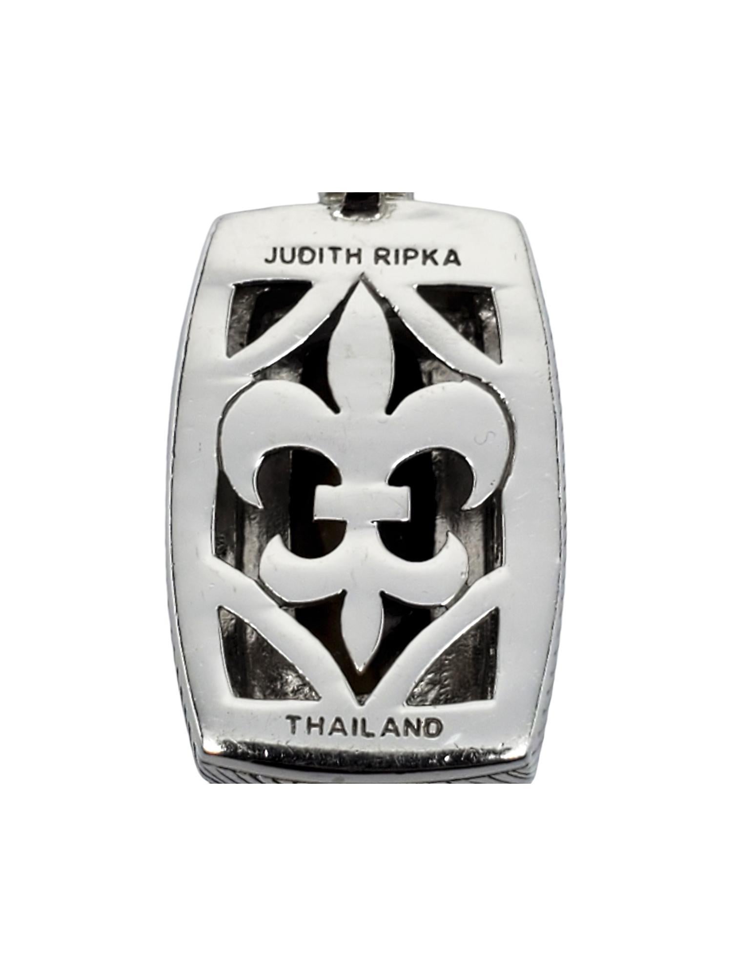 Women's Judith Ripka Sterling Silver Tiger Eye Pendant #18677 For Sale