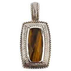 Ciondolo con occhio di tigre in argento Sterling Judith Ripka #18677