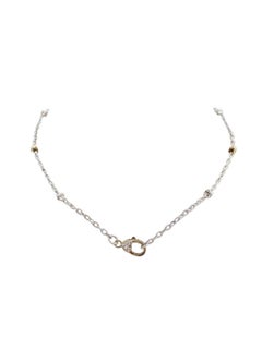 Judith Ripka Collana in argento sterling bicolore con chiusura a cuore da 18" #24458