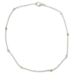 Judith Ripka Collana in argento sterling bicolore con chiusura a cuore da 18" #24458