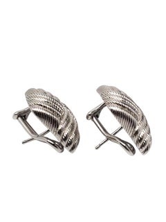 Judith Ripka Sterling Silver Woven Rope Earrings #24198
