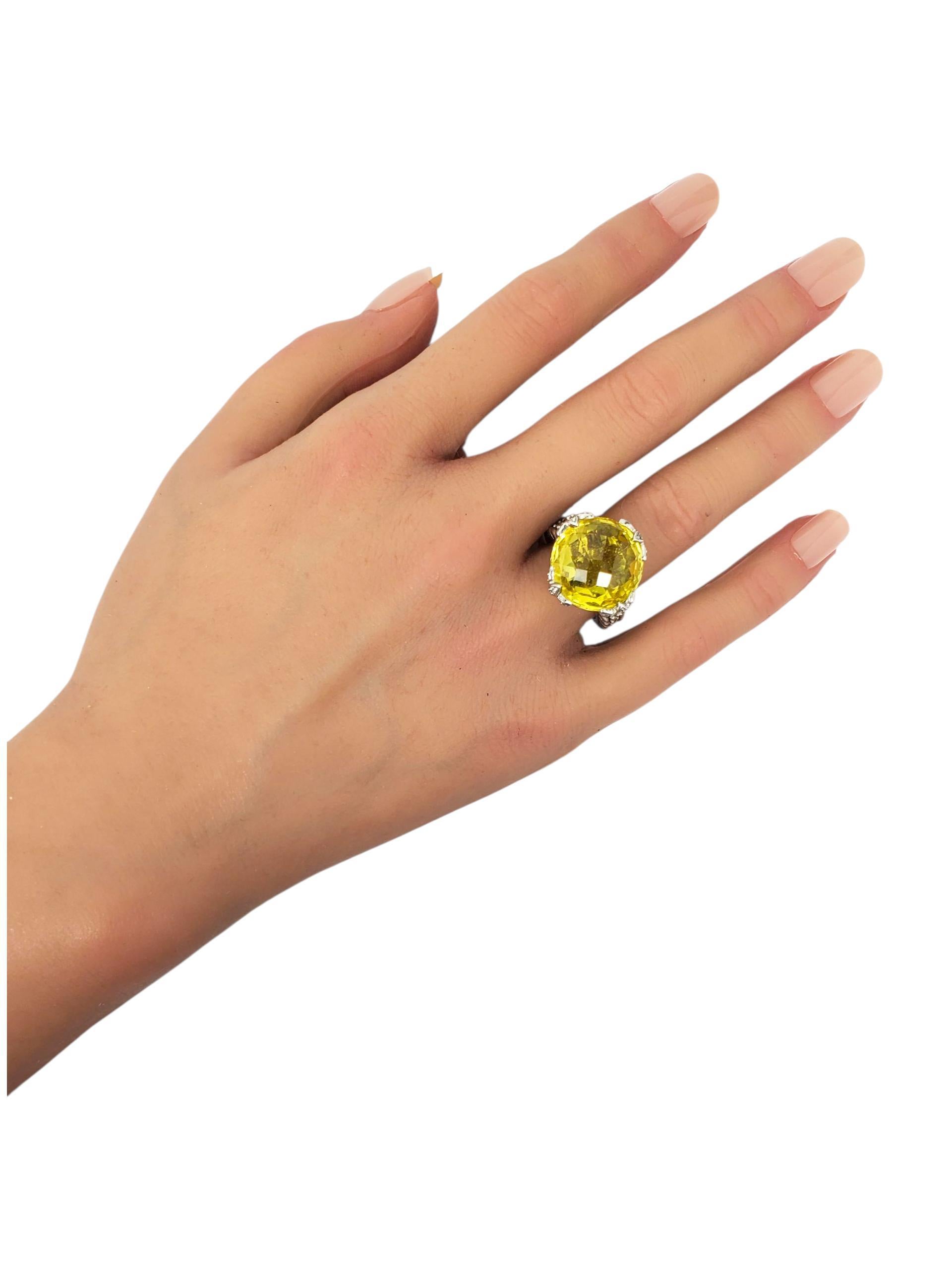 Judith Ripka Sterling Silber Gelb CZ Aussage Ring Größe 6 #23436 im Angebot 5