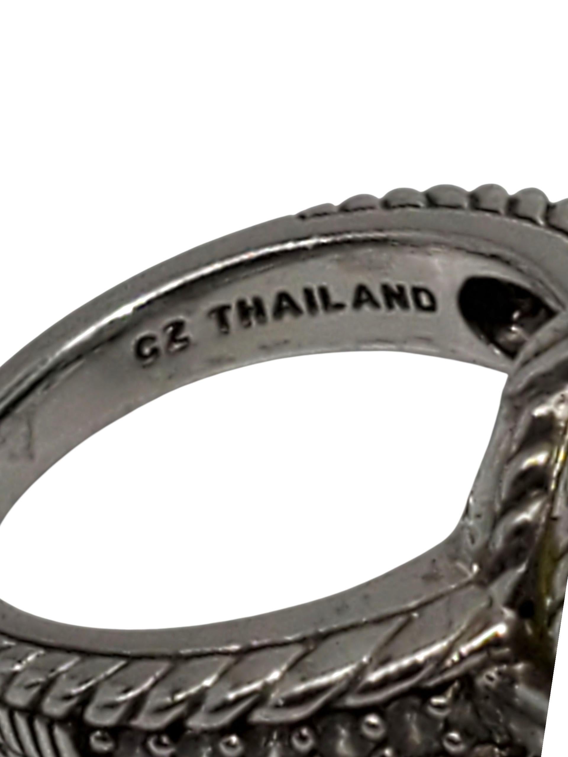 Judith Ripka Sterling Silber Gelb CZ Aussage Ring Größe 6 #23436 im Angebot 3