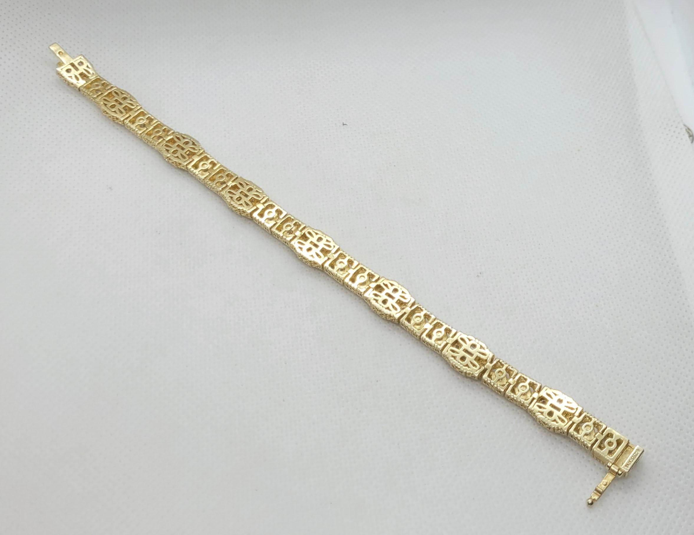 Bracciale tennis Judith Ripka in oro, taglio baguette e rotondo, 7,25 pollici, 9 mm in vendita 4