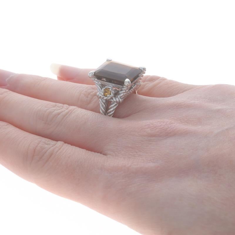 Judith Ripka Tigerauge Citrin Ring - Sterlingsilber 925 Smaragd Seil Damen