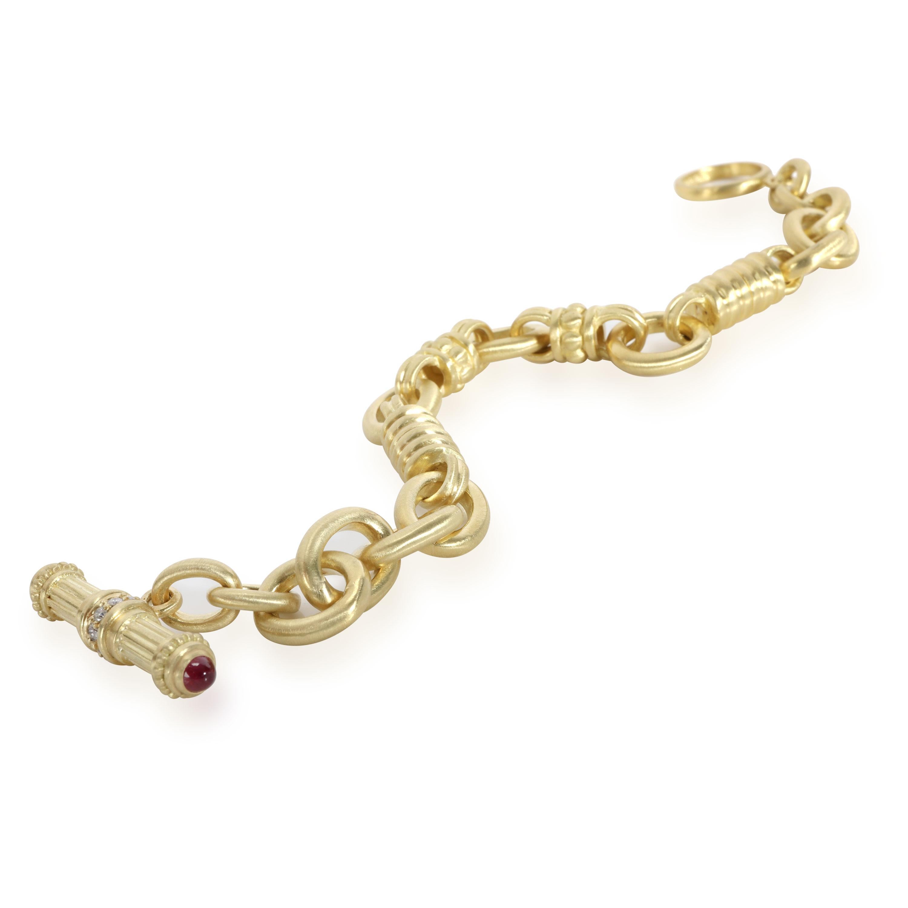 Judith Ripka Toggle Diamond Bracelet in 18K Yellow Gold 0.25 CTW In Excellent Condition In New York, NY