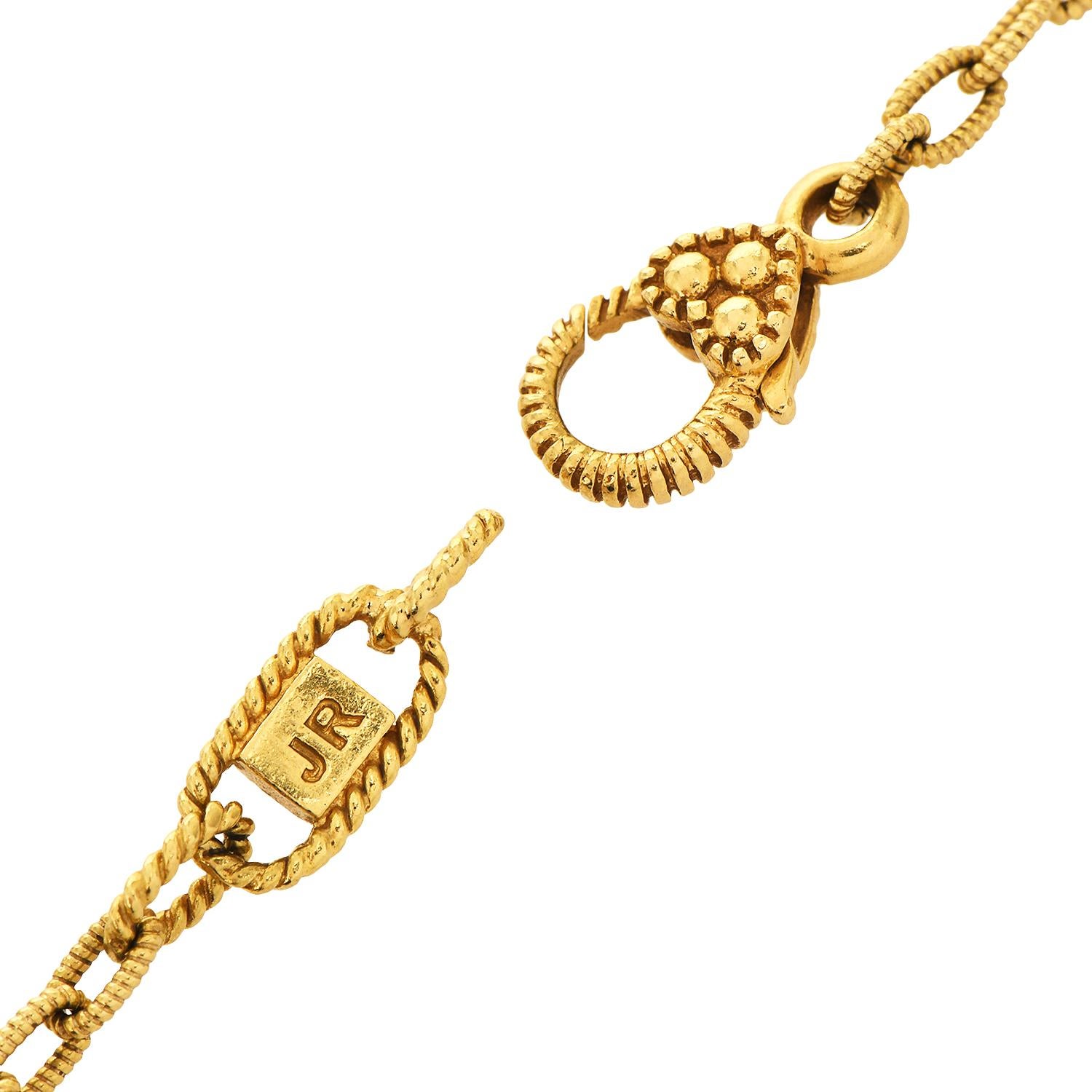 Judith Ripka  Tourmaline, Diamond & South Sea Pearl Chain Necklace For Sale 1