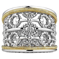 JUDITH RIPKA - VIENNA Wide Band Ring With 18K GOLD