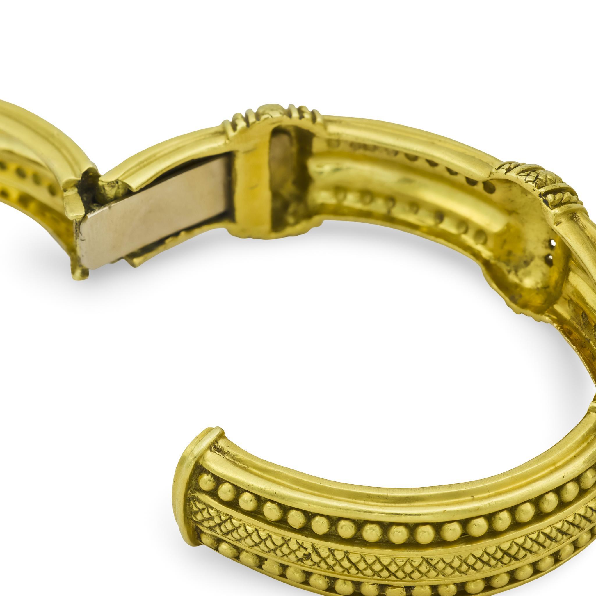 Judith Ripka Vintage Diamant Armreif aus 18k Gelbgold (Zeitgenössisch) im Angebot