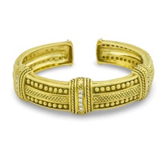 Bracelet en or jaune 18 carats et diamants vintage de Judith Ripka