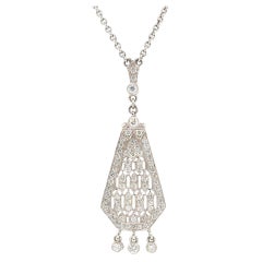 Judith Ripka Used Diamond Pendant Necklace