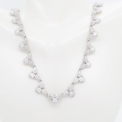 Judith Ripka White Diamond Necklace in 18k White Gold