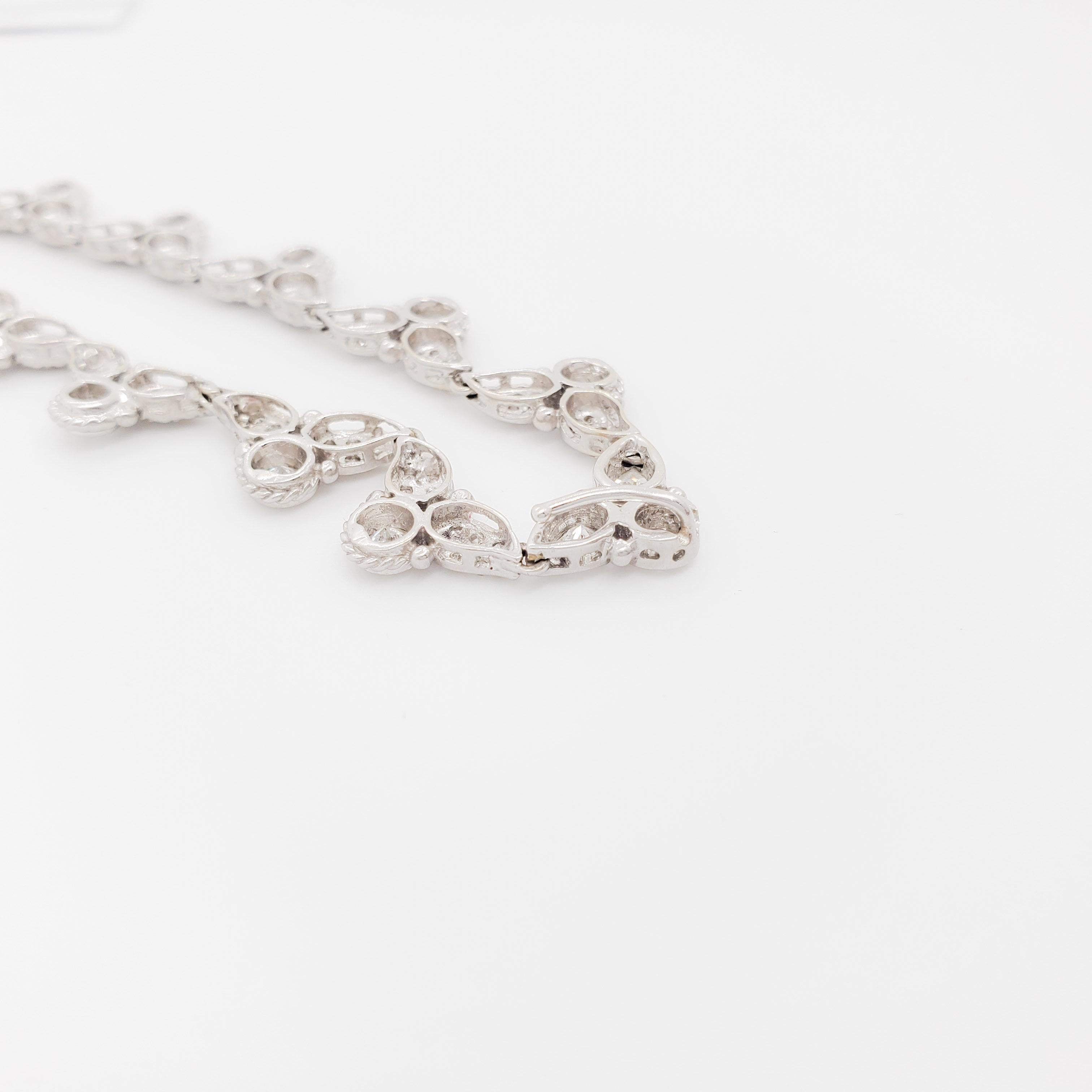 Judith Ripka White Diamond Necklace in 18k White Gold 4