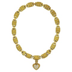 Collana in oro giallo, smeraldo, diamante e cristallo di rocca di Judith Ripka