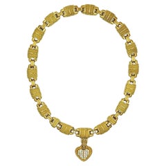 Collier JUDITH RIPKA en or jaune, émeraudes, diamants et cristal de roche