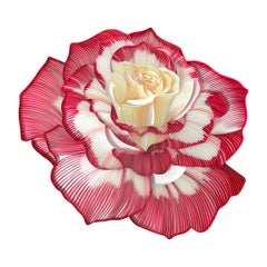 ENGLISH ROSE - Scultura da parete di rose di carta