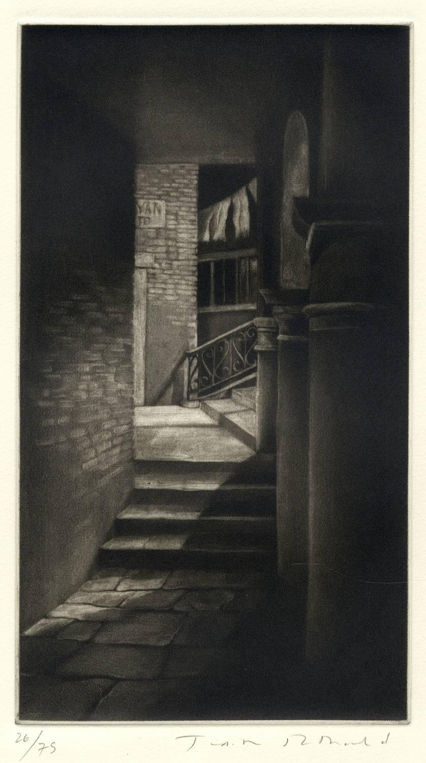 Judith Rothchild Interior Print - Soto Portego del Magzen (entryway in Venice, Italy)