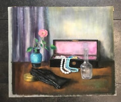 Colliers de perles by Judith Schmid-L'Eplattenier - Pastel 46x54 cm