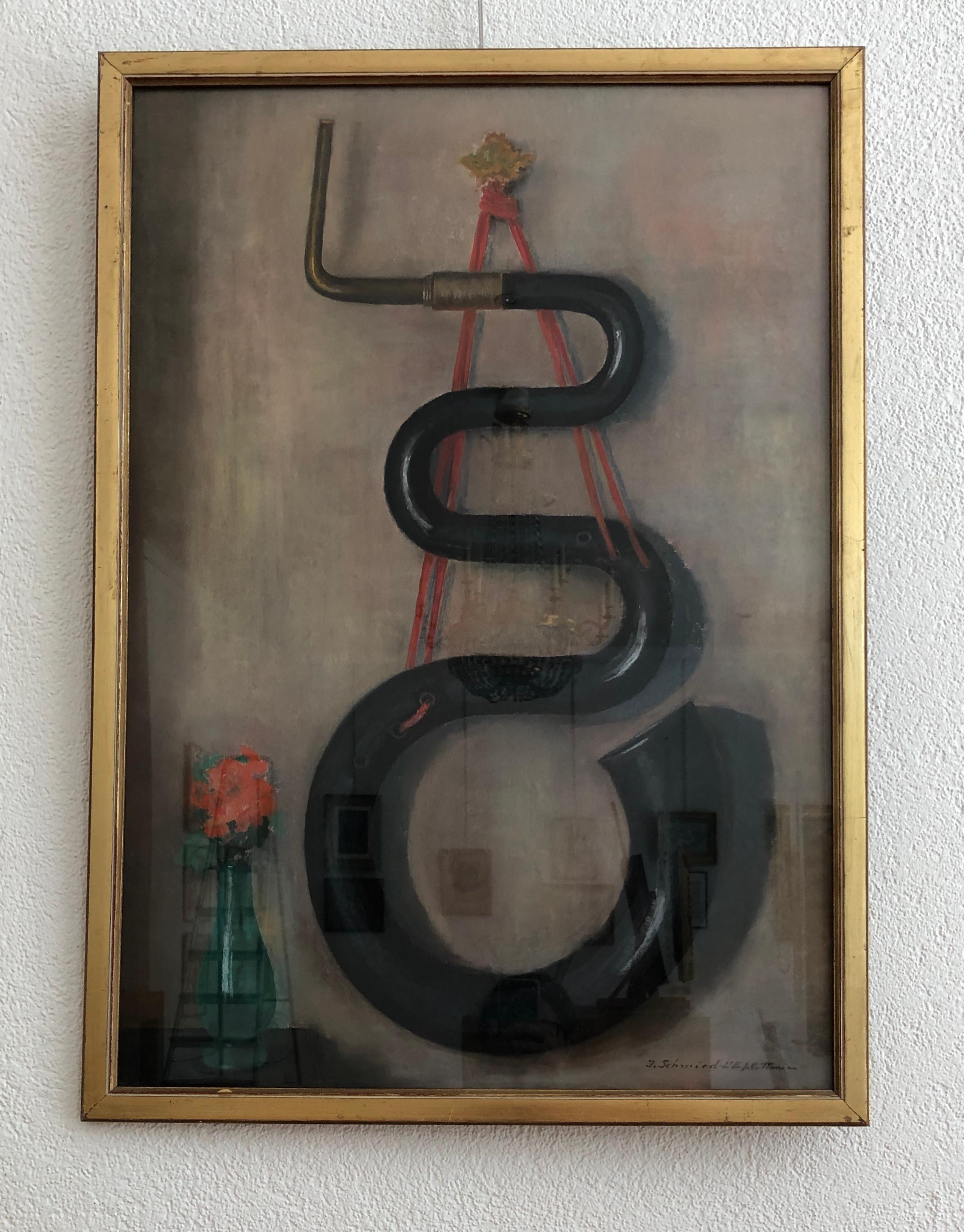 Decimoséptima Iglesia Serpiente - Painting de Judith SCHMID-L'EPLATTENIER