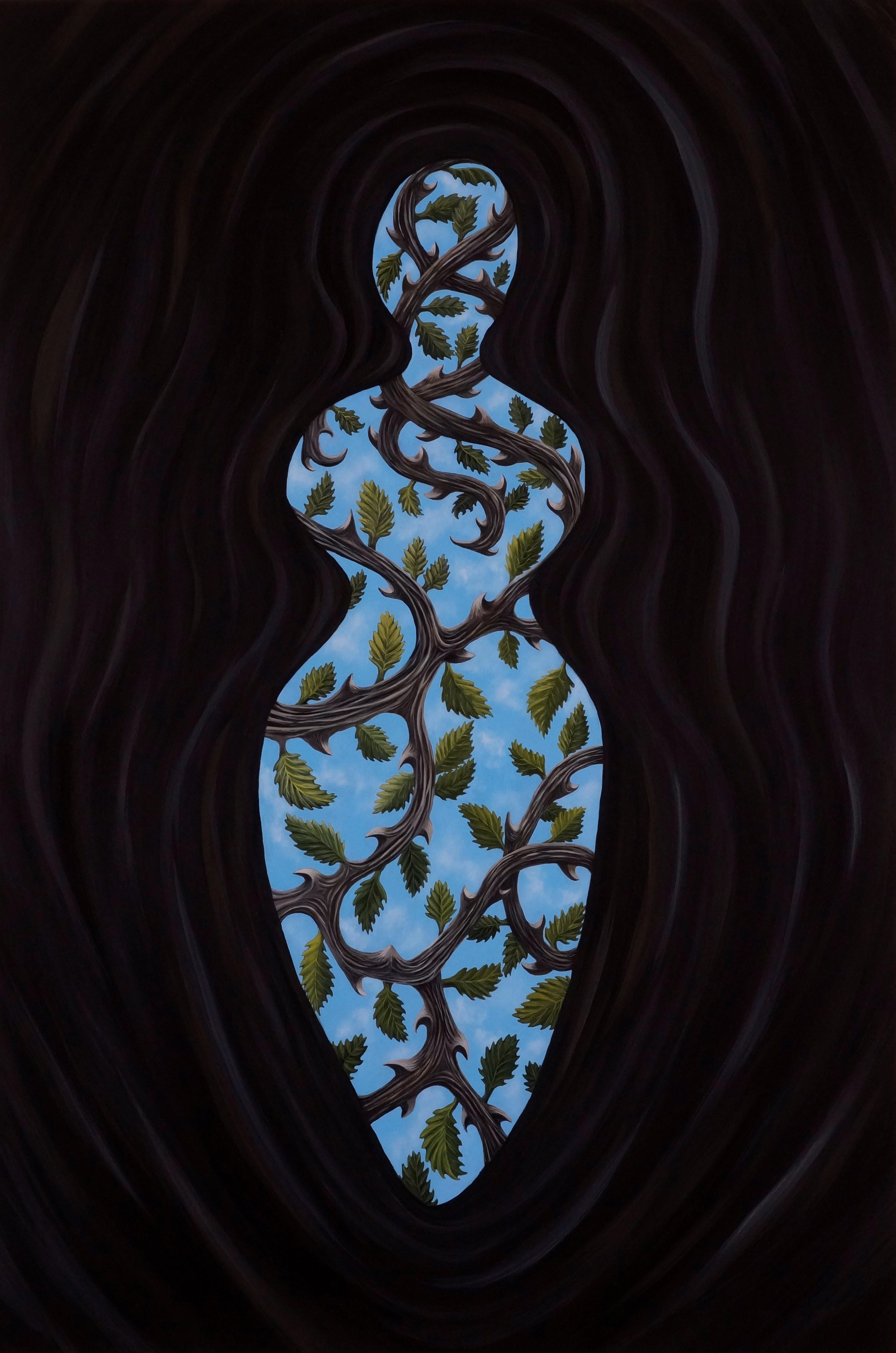Judith Simonds Figurative Painting - Vexation #2, Original Still Life Painting (Acrylic Paint), 2018