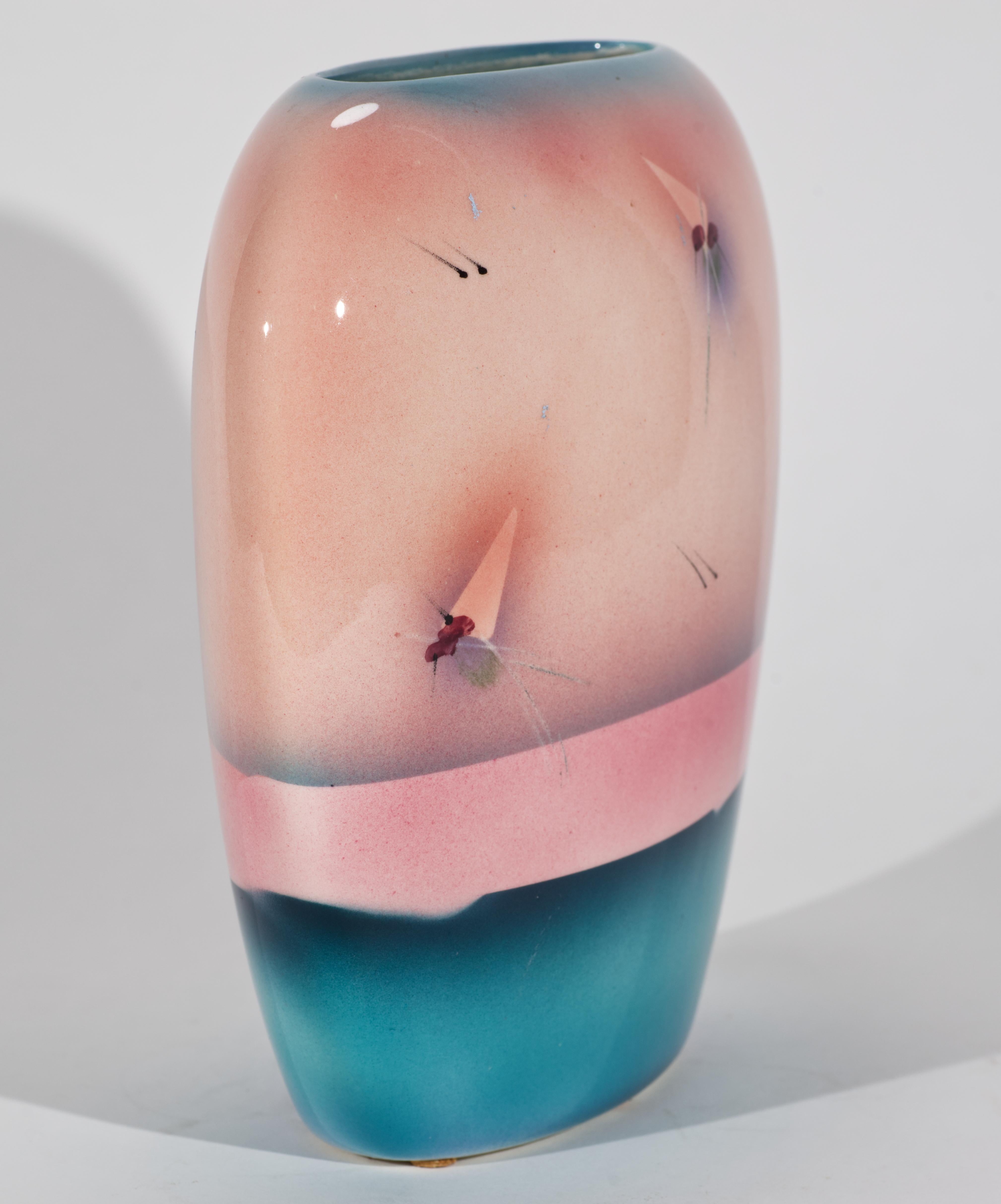 Post-Modern Judith Stiles Postmodern Vase, New York Art Studio Pottery, 1980s For Sale