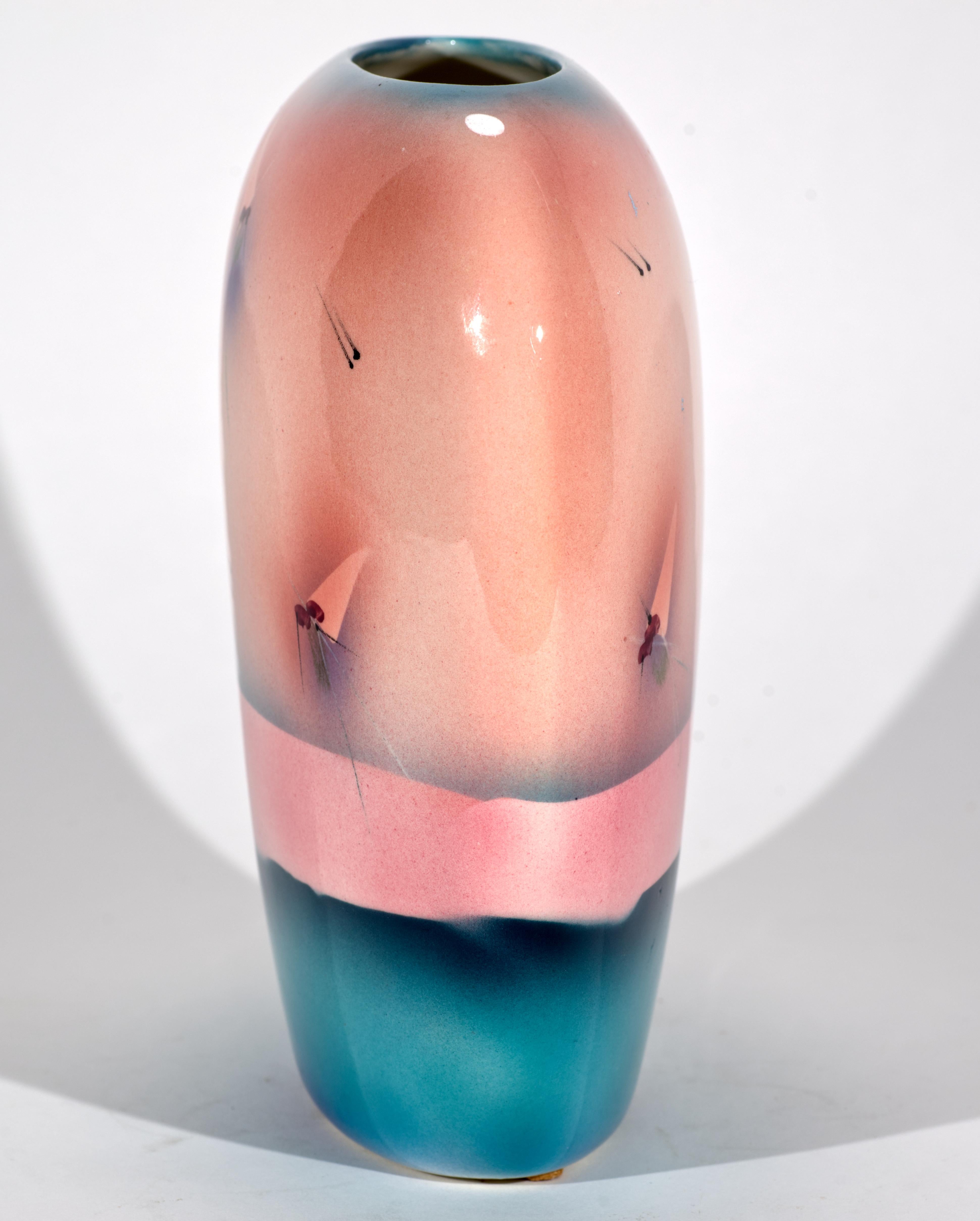 American Judith Stiles Postmodern Vase, New York Art Studio Pottery, 1980s For Sale