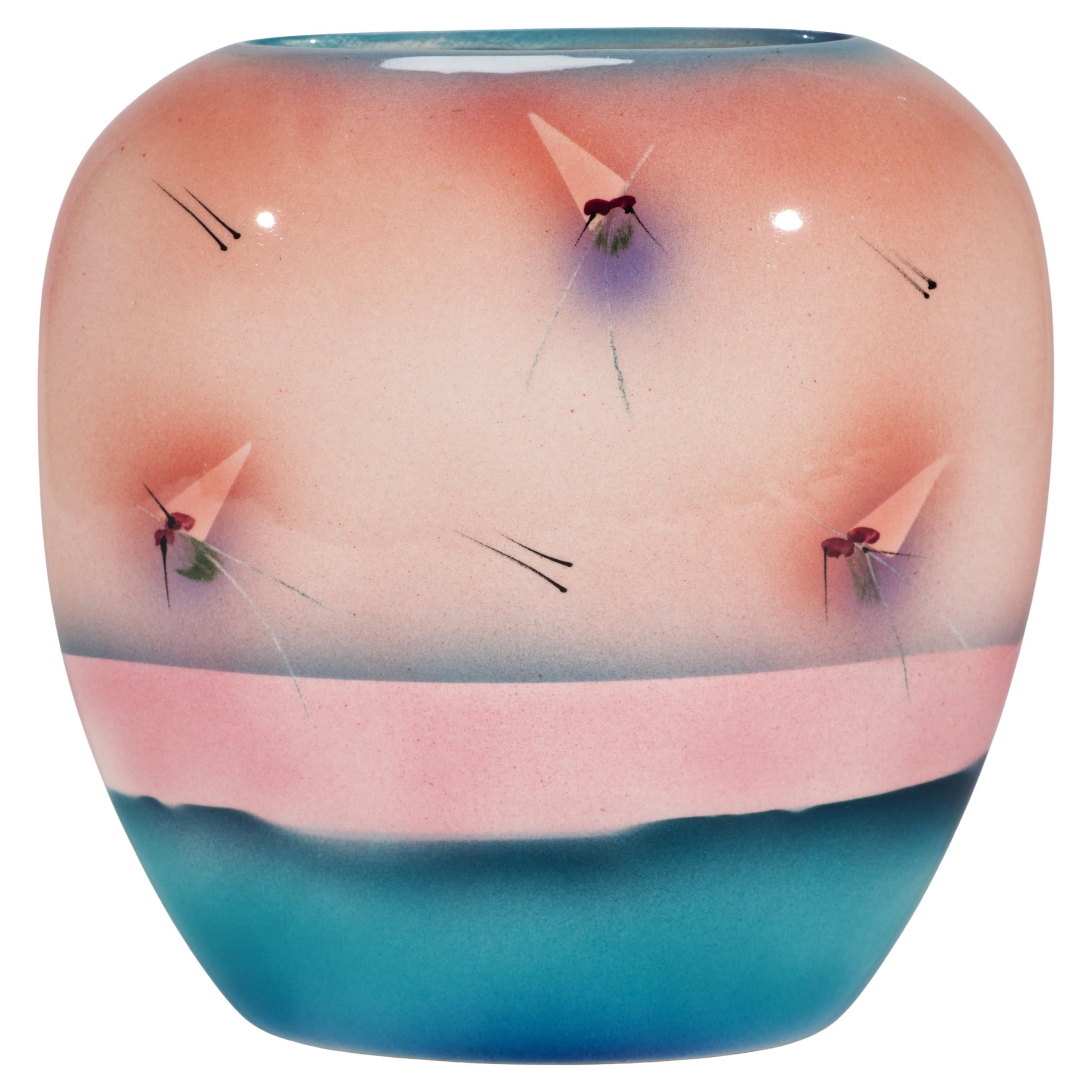 Judith Stiles Postmodern Vase, New York Art Studio Pottery, 1980s