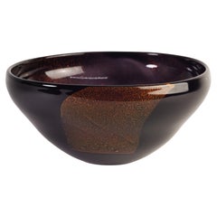 Judith Via Wolff Bowl, Sommerso with Gold Inclusions, New York Art Glass