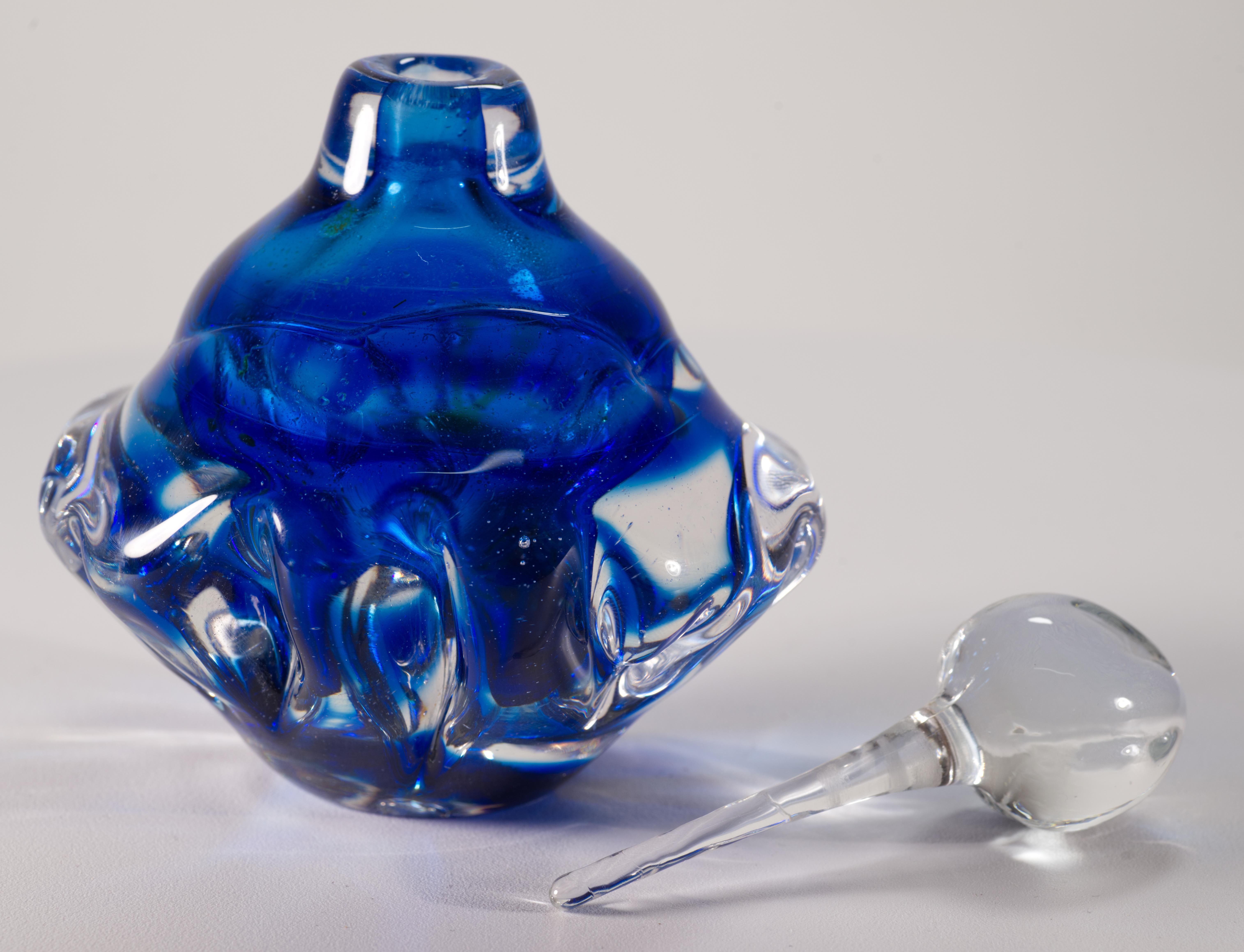 XX secolo Bottiglia Sommerso con tappo di Judith Via Wolff, Studio Art Glass di New York 1985 in vendita