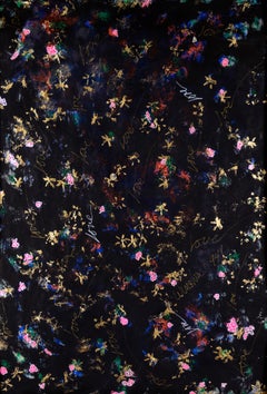 Love in Black and Gold - Original Acrylic on Canvas with Quartz